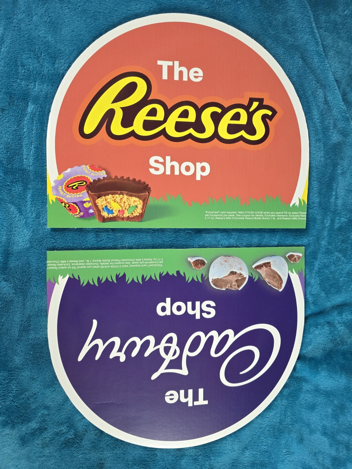 Reese’s Peanut Butter Cups Store Display Shop Signs The Cadbury Shop cardboard