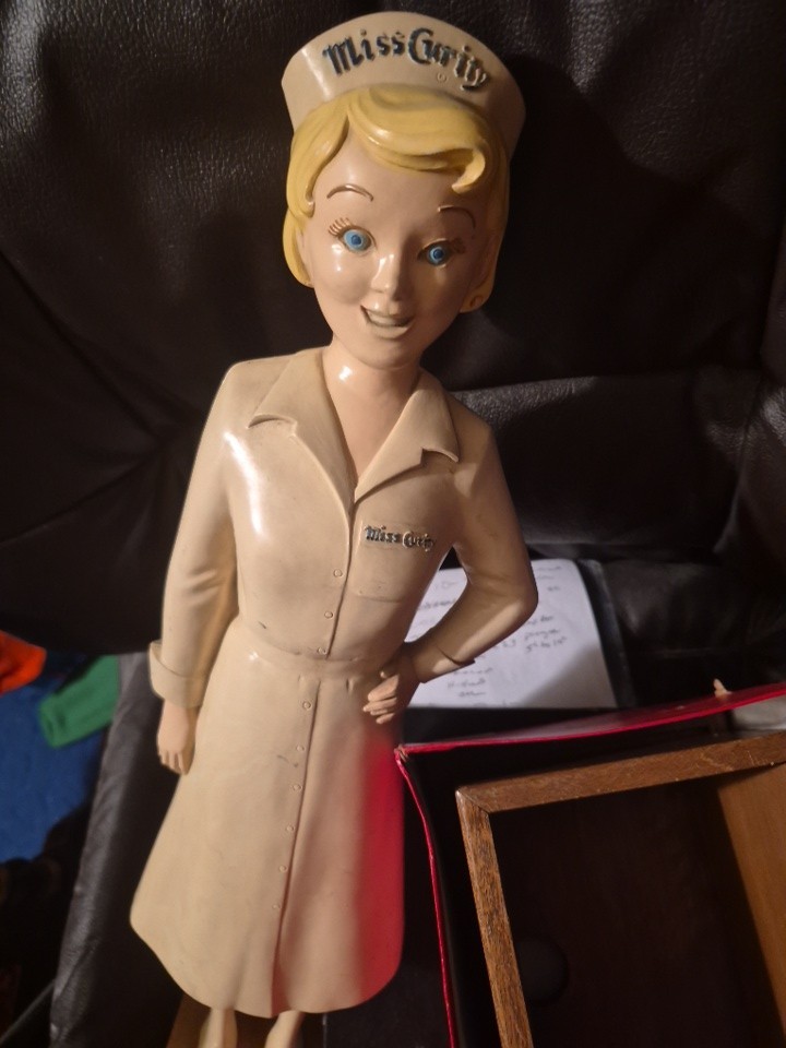VTG 1950’s Miss Curity First Aid Bandages Advertising Nurse 20″ Store Display