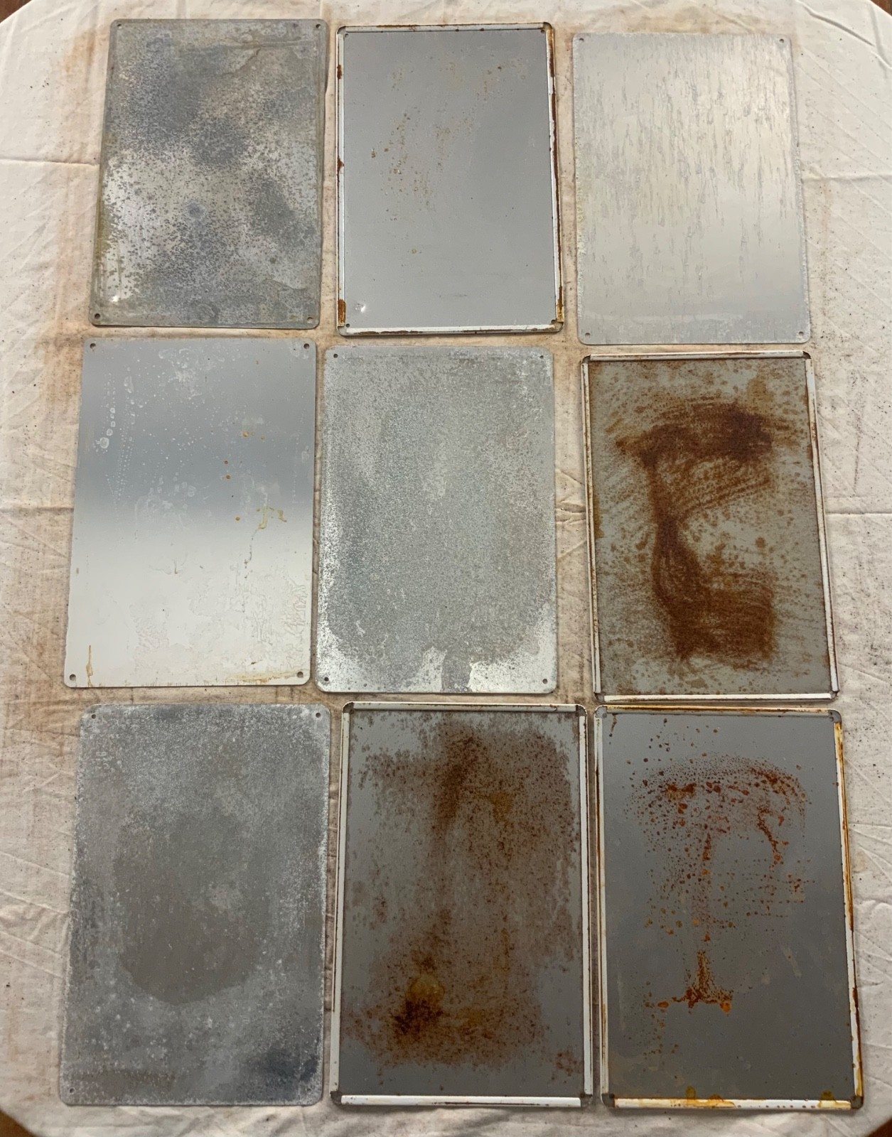 Metal plates No.9 plates, cm 20×30