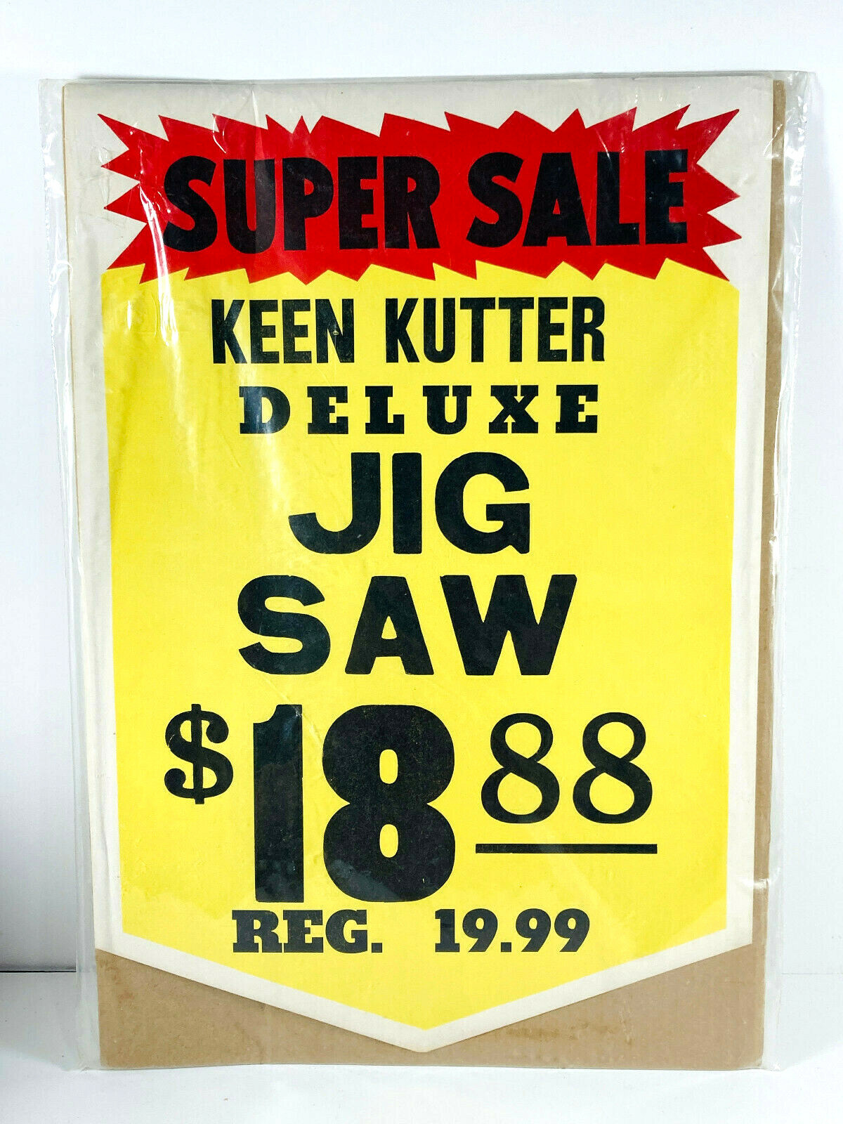 Vintage Keen Kutter Double Sided Store Display Jig Saw Advertising