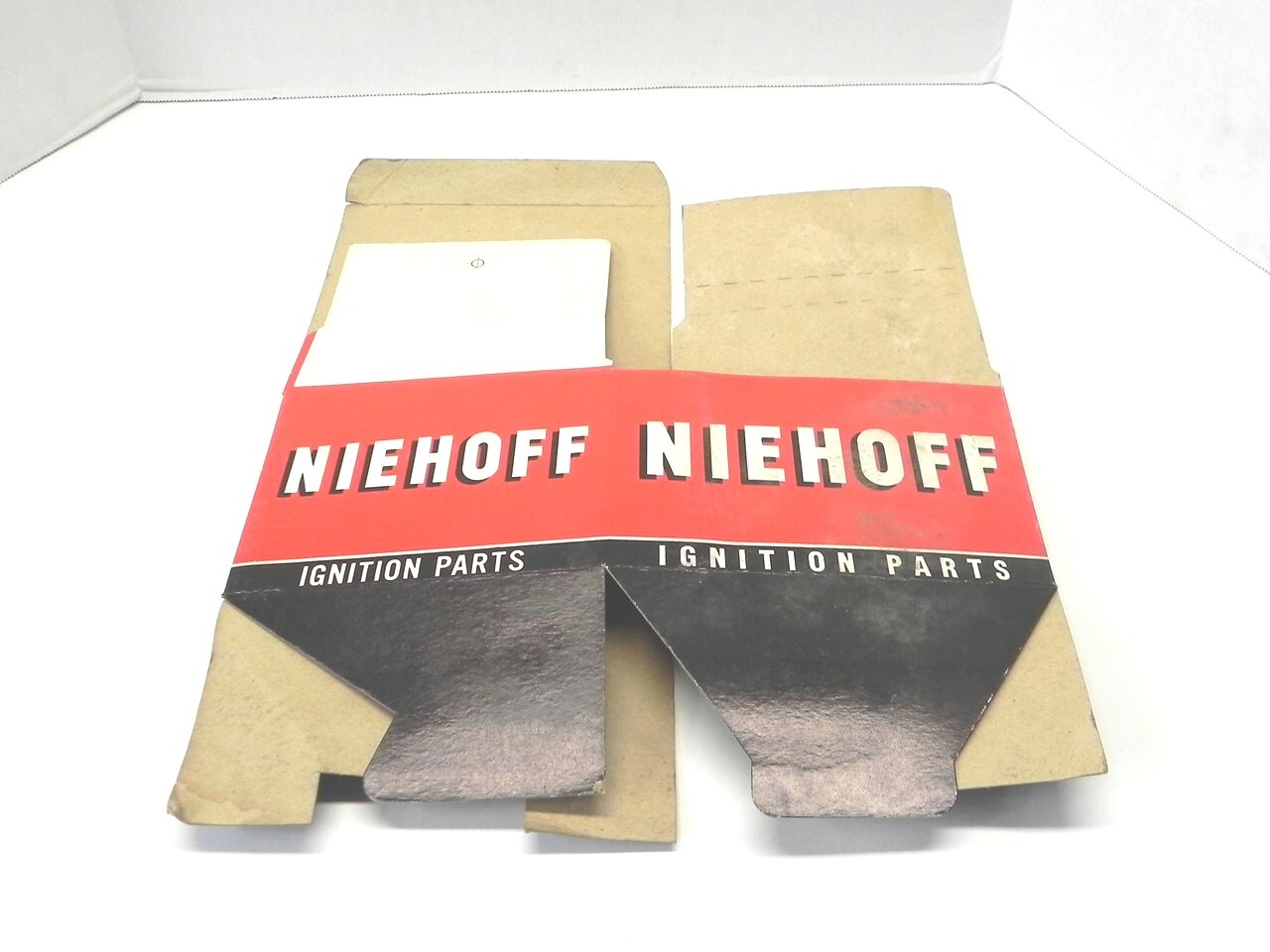 VINTAGE NIEHOFF IGNITION PARTS DISPLAY BOX *BOX ONLY* #1151 6.75″x5.75″x4.50 NEW