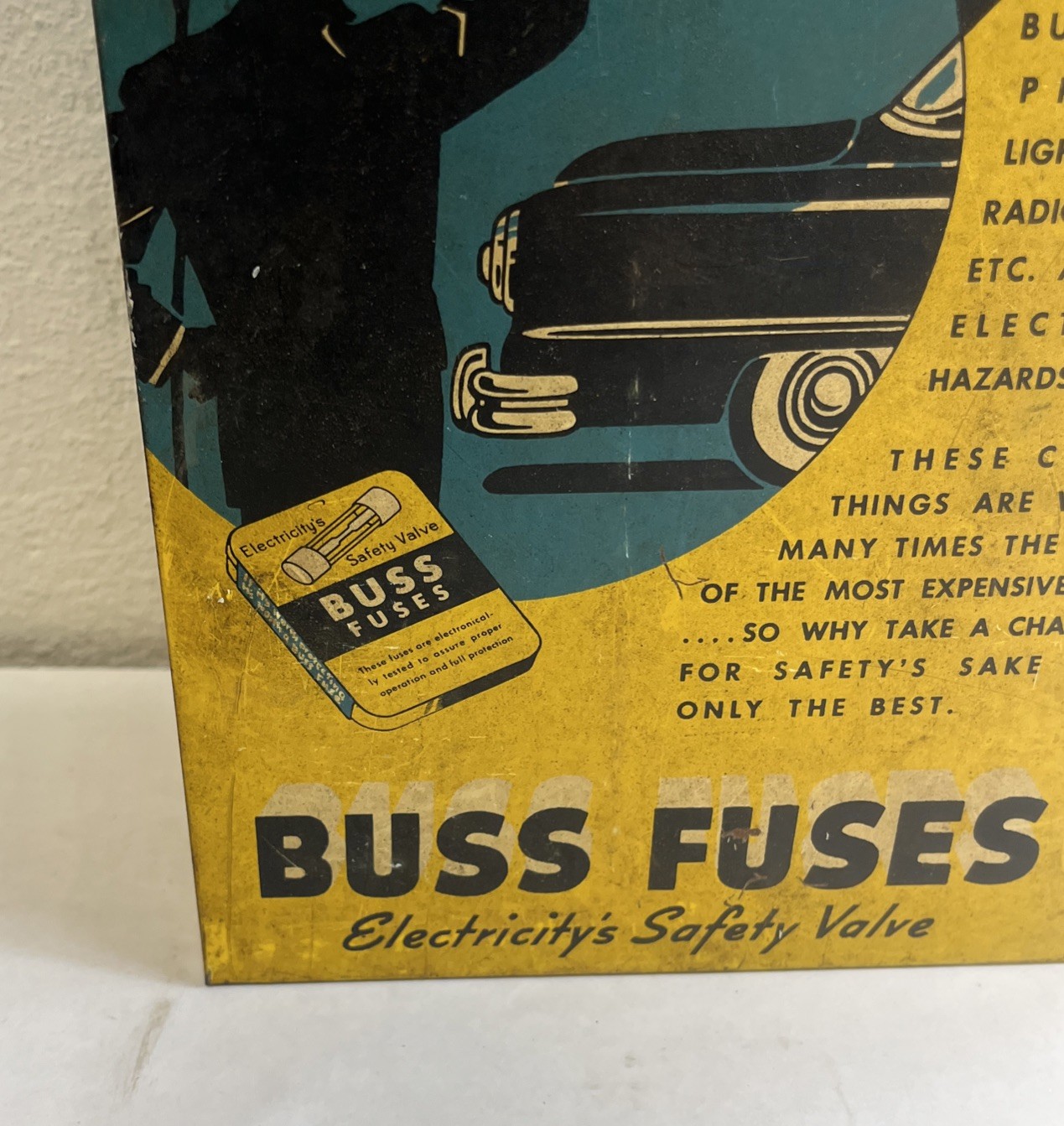 Vintage Buss Fuse Glass Tube Display Rack With A Lot Of Fuses Original No Rust