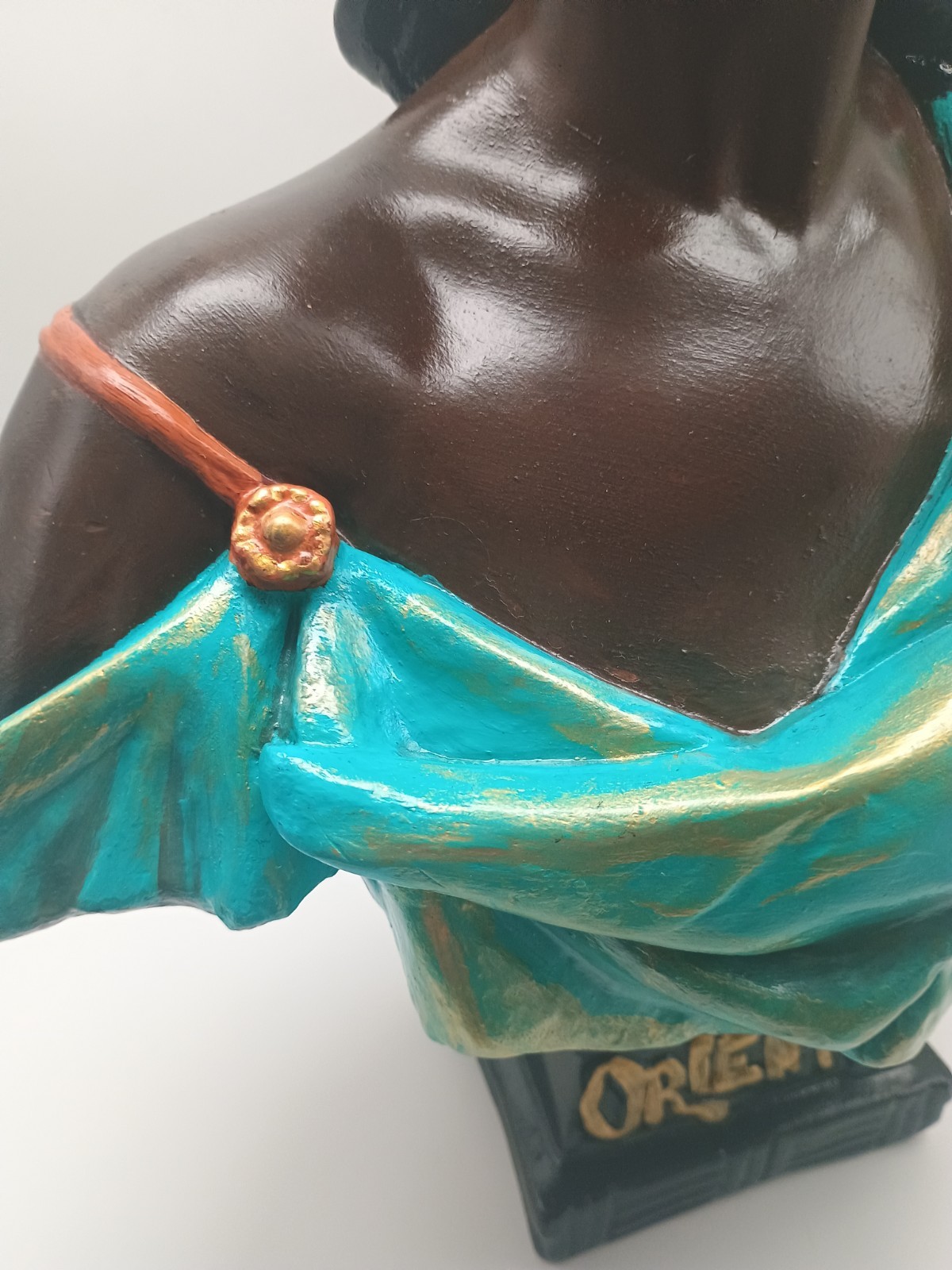 Orient By E Villanis Cigar Store ChalkWare Egyptian Figure signed right shoulder