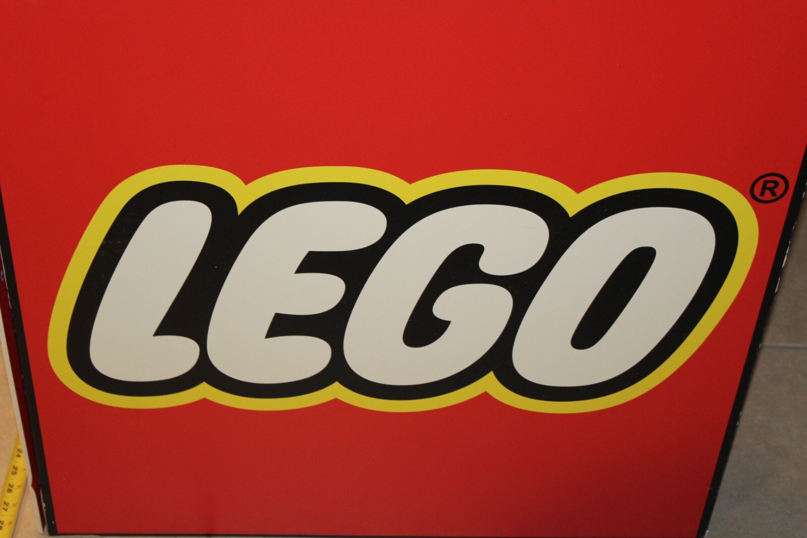 RARE Lego Toys R Us TRU Store Display Fixture Sign Cube 28″x28″ Advertising HTF