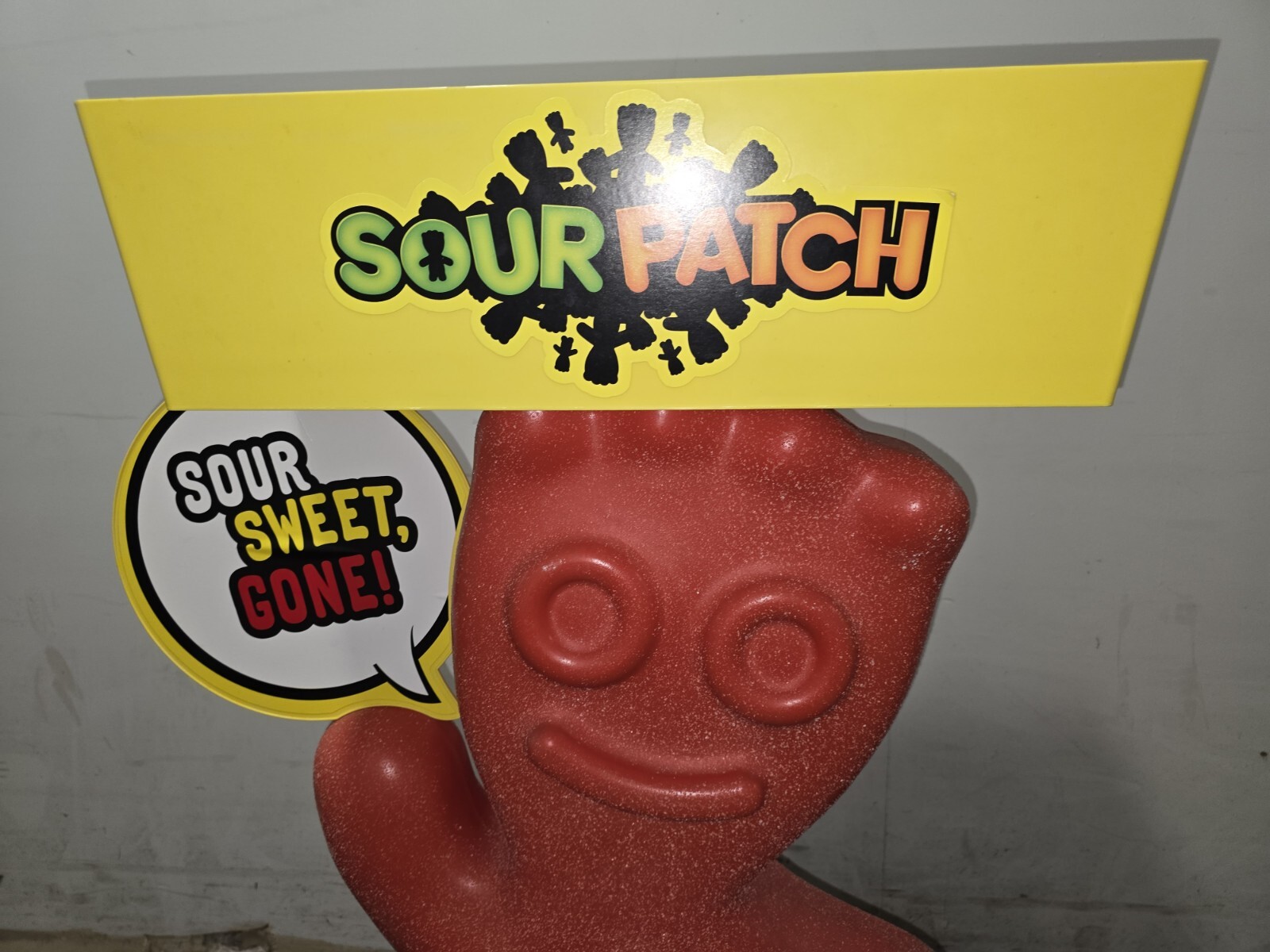 Sour Patch Kids Character Candy Store Display w Storage Tray Rolling Wheels RARE