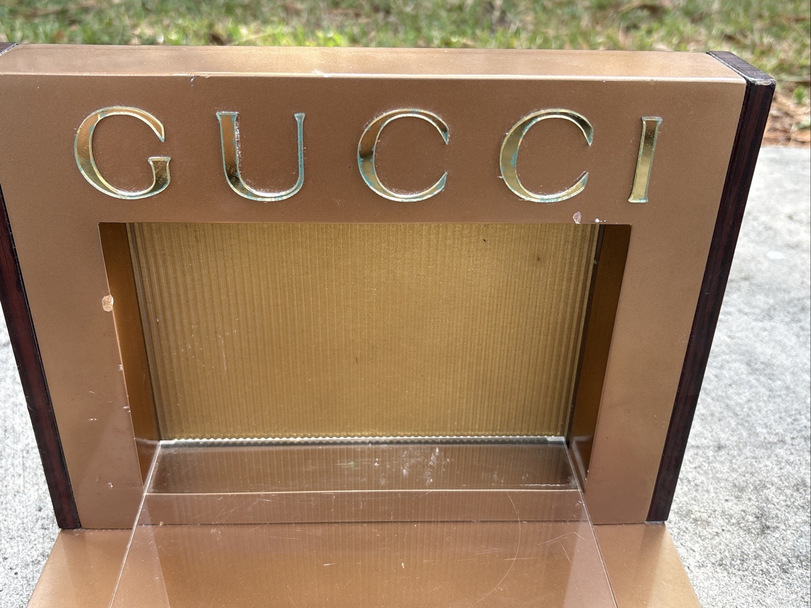 Original Gucci Store Display Sunglasses Watch Jewelry Shelf Holder Rare