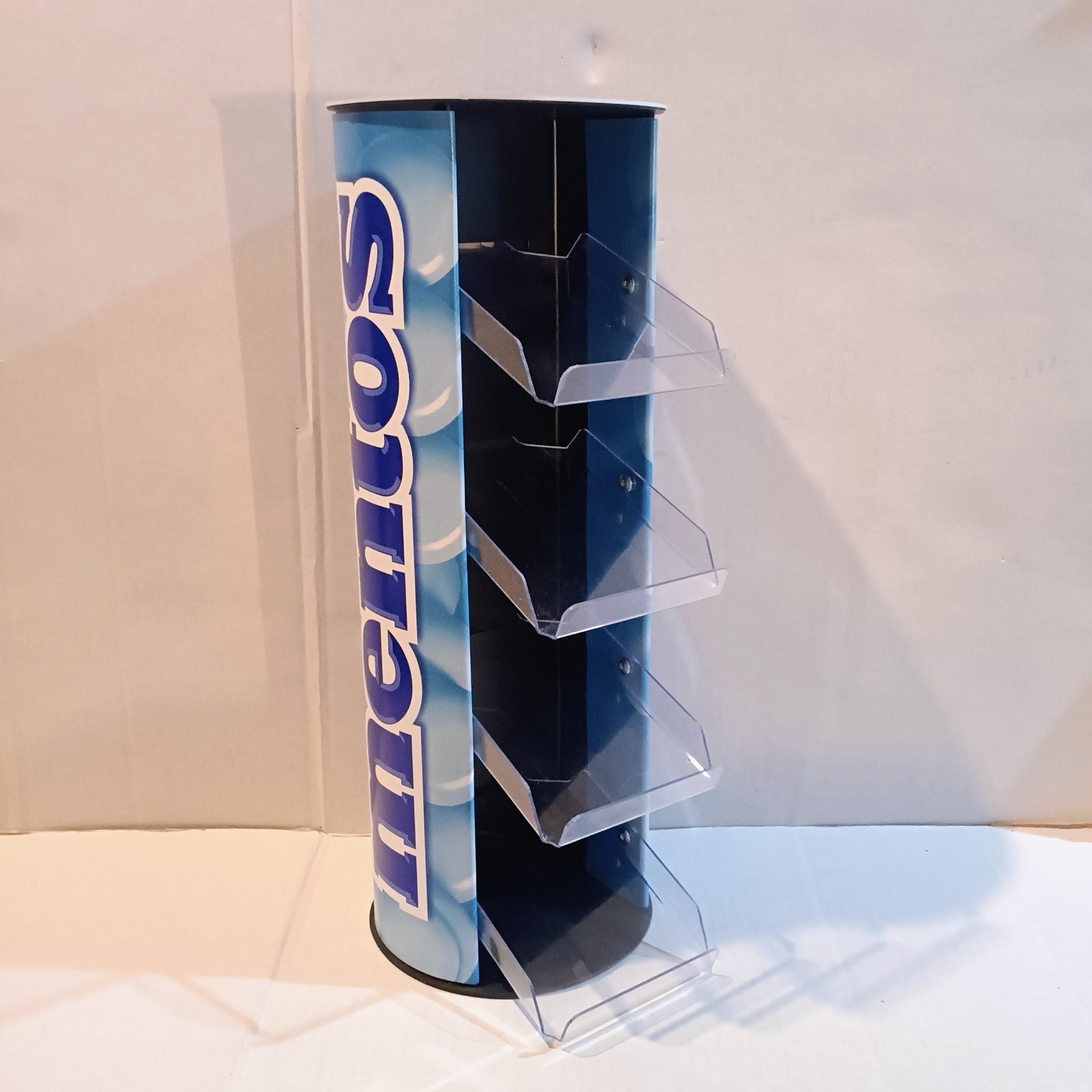 Mentos Store Countertop POS Display-4 Tiered Acrylic Shelves-Advertising-Candy