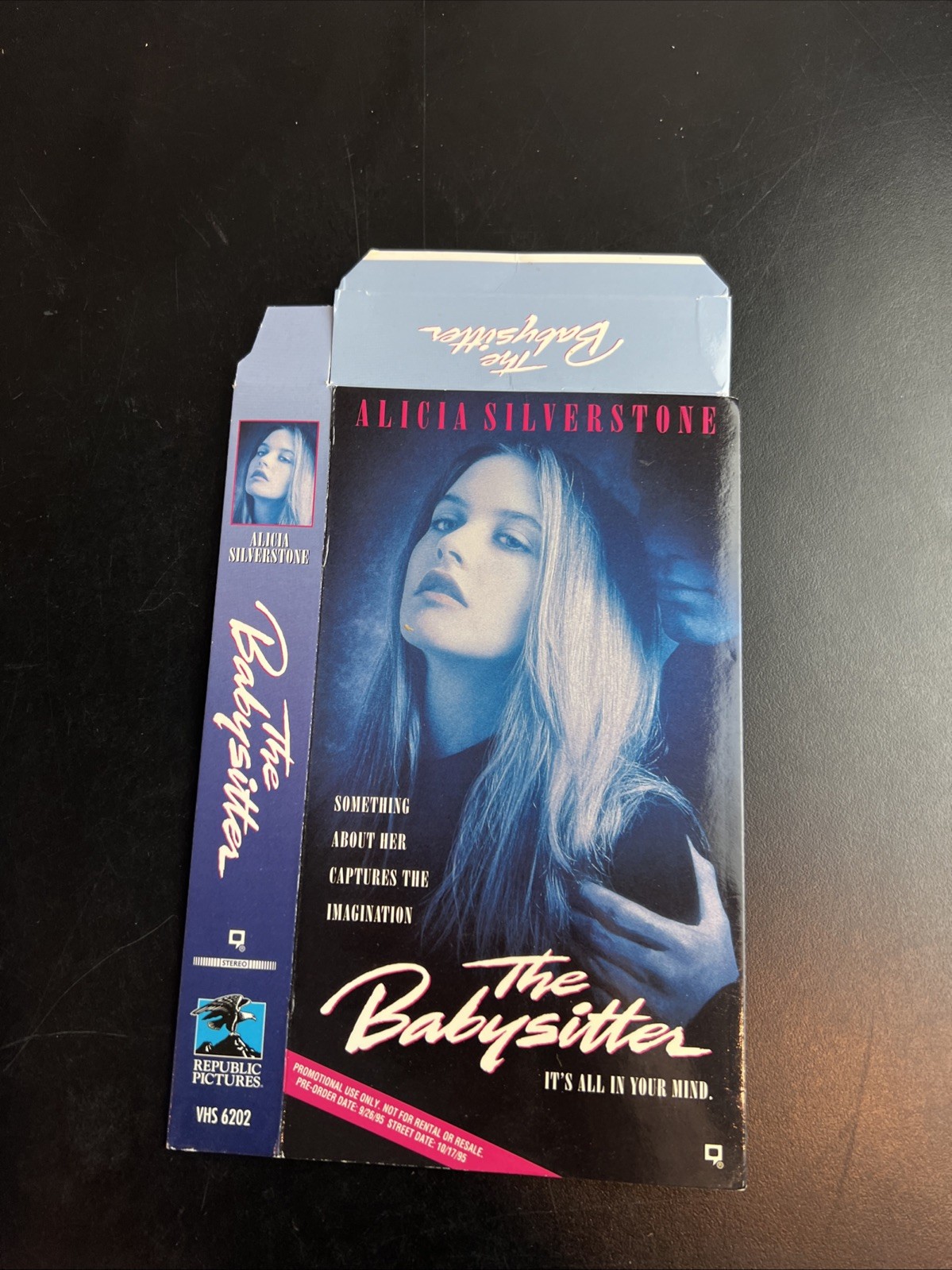 VTG Cardboard Advertisement Sleeve Rent Video Store 1995 The Babysitter Promo