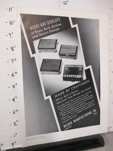 magazine ad 1939 WILDER MFG Leominster MA wood box store display