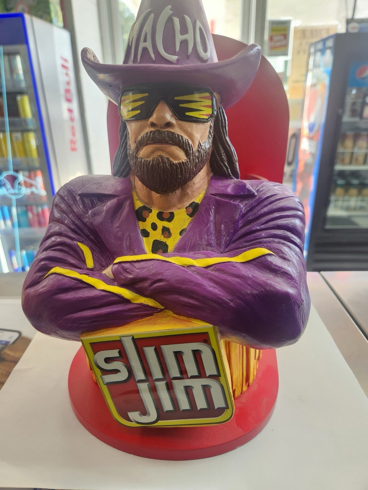 Slim Jim Collector Series “Macho” Store Display 2020 Red Purple Yellow