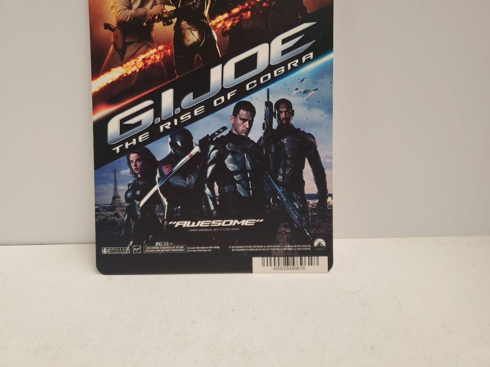 G.I. Joe The Rise Of Cobra BLOCKBUSTER DVD BACKER CARD ONLY 5.5″X8″