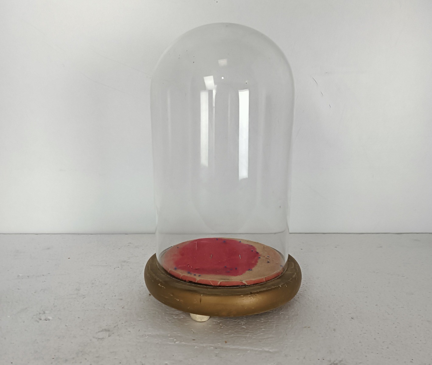 Small Antique Round Hand Blown Glass Dome Globe Steampunk Display Clock 8.07″ D