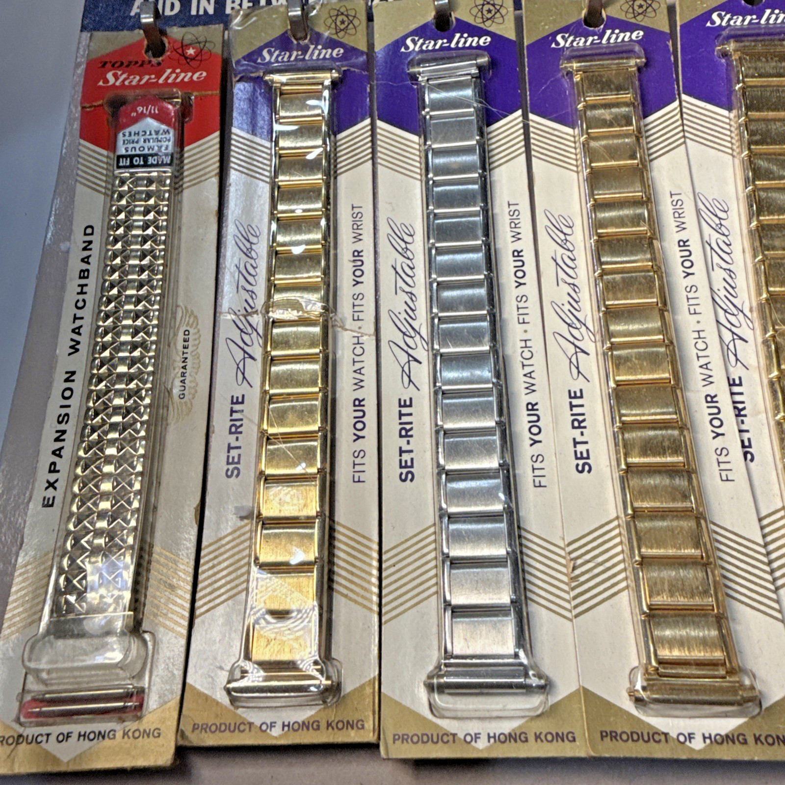 Vtg Topps Star-line Expansion Watchbands Adjustable Original Store Display