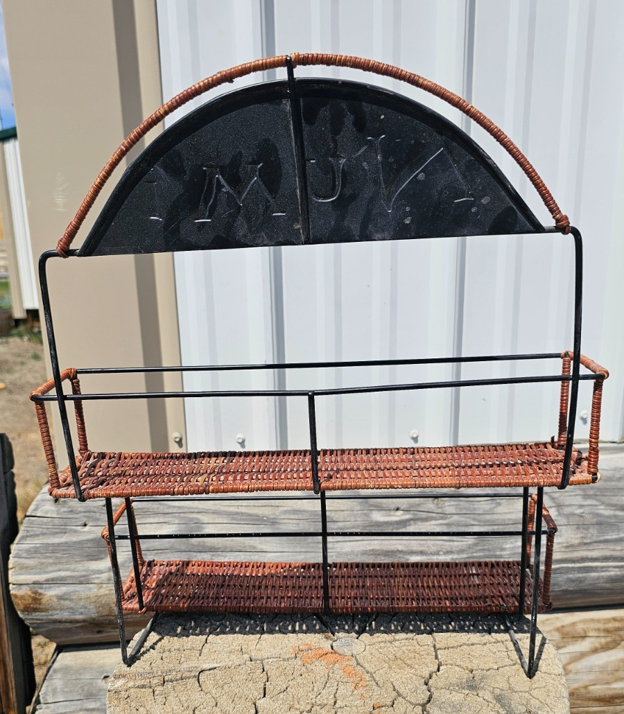 NUMI Organic Tea Box Store Display Metal Wire Rack Tiered Ratan advertising