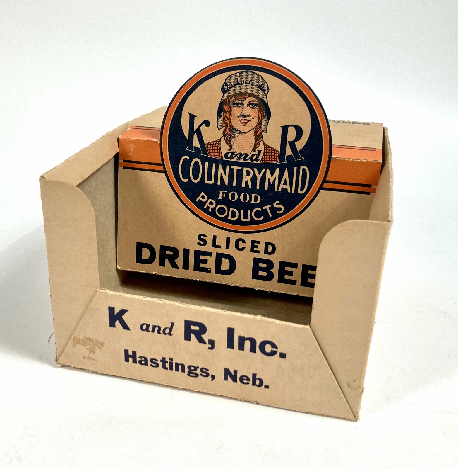Antique 1920’s COUNTRY MAID SLICED BEEF Package, Store Display, K&R INC.