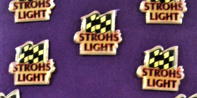 Vintage Srohs Light Beer Racing Sports Flag Pin Display 12 On Card Old Stock