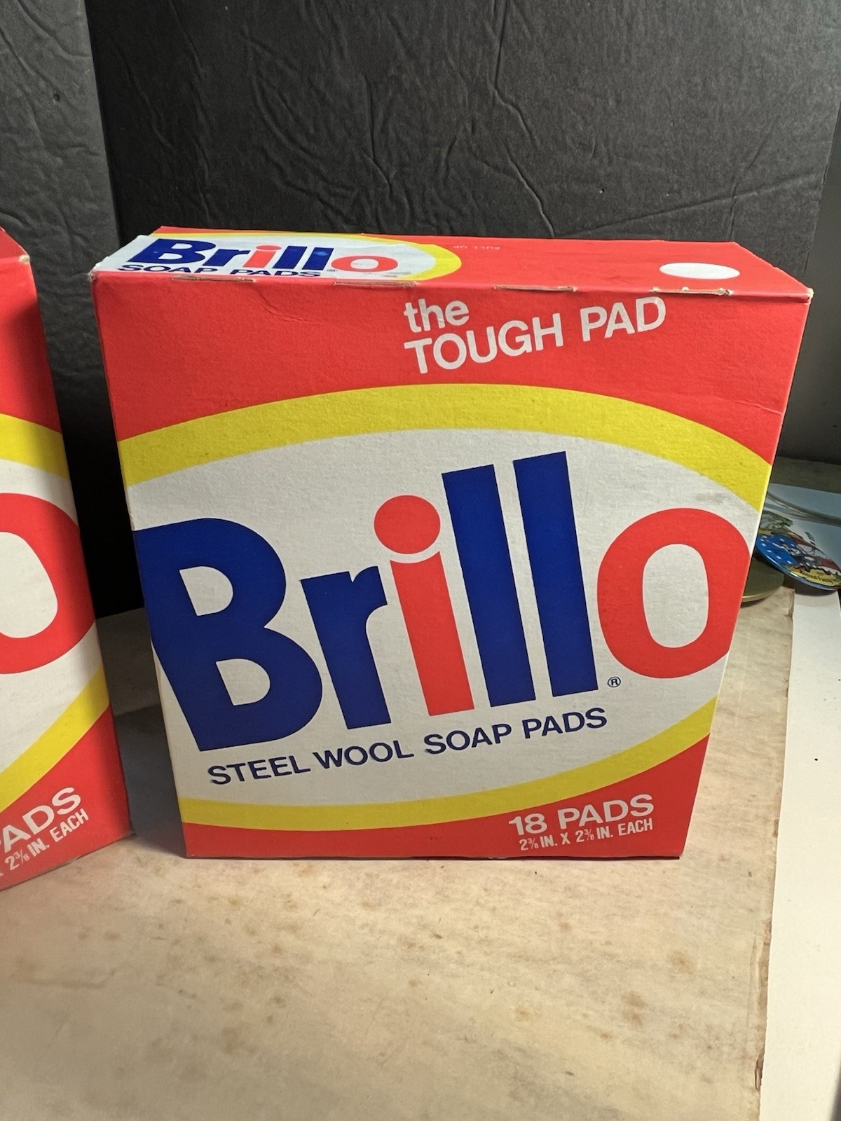 Vintage Brillo Steel Wool NOS Lot Of 2 Boxes Warhol Pop Art Great Ad Graphics