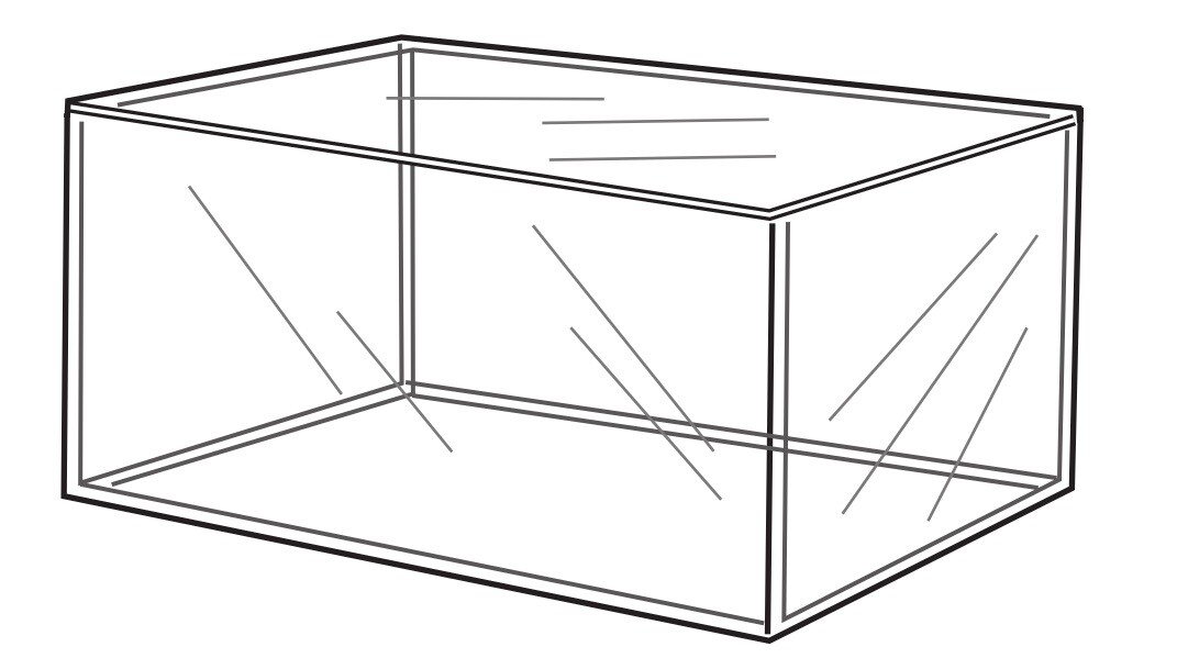 T’z Tagz New Clear Acrylic Box Display Cubes up to 30 W, 3.5 D, 4-Inch High