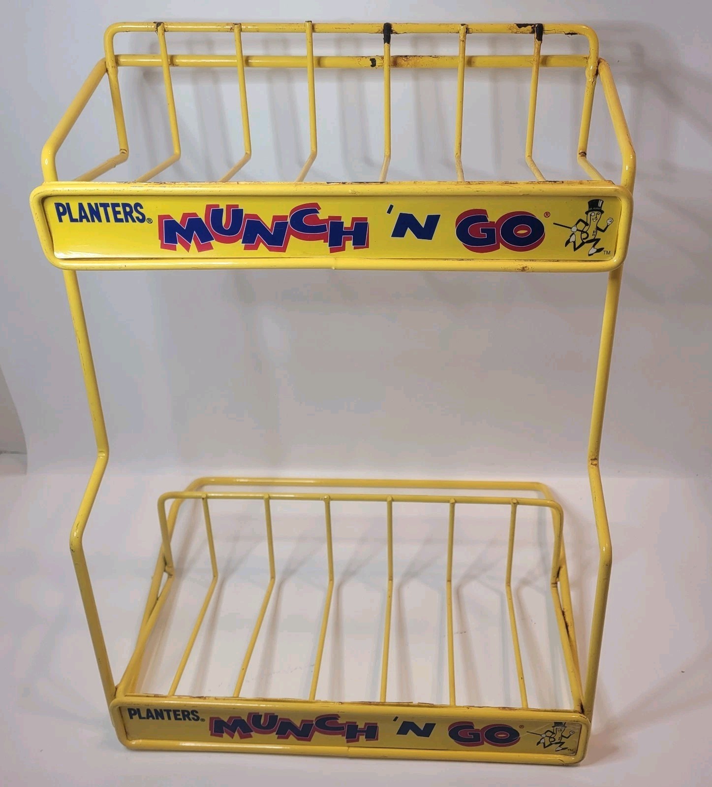 Planters Peanuts Munch & Go Metal Snack Display Rack 2 Levels Countertop READ