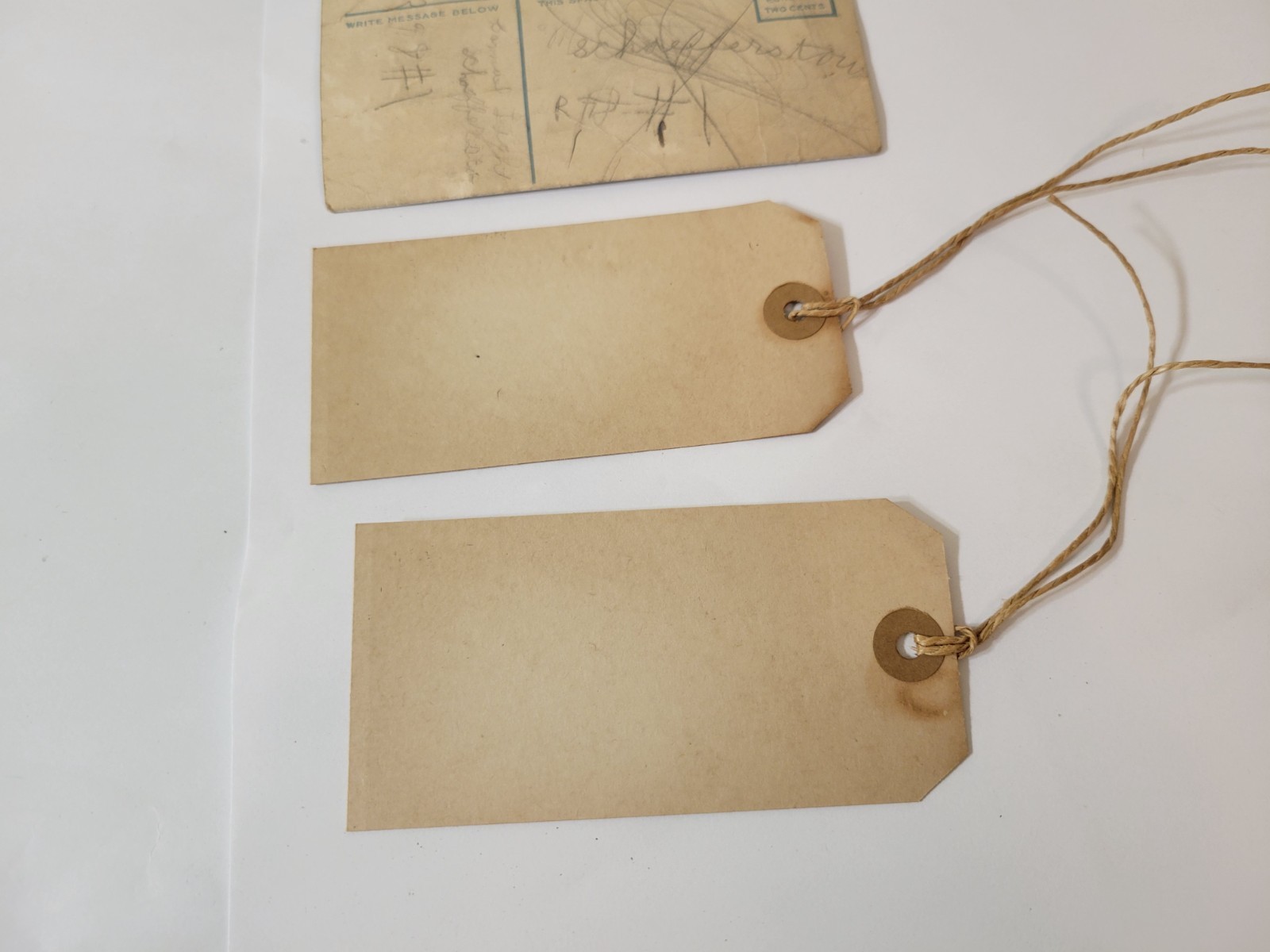 RARE Misc Hershey Memorabilla : Postcard, Tags, and Milk Statement 1924