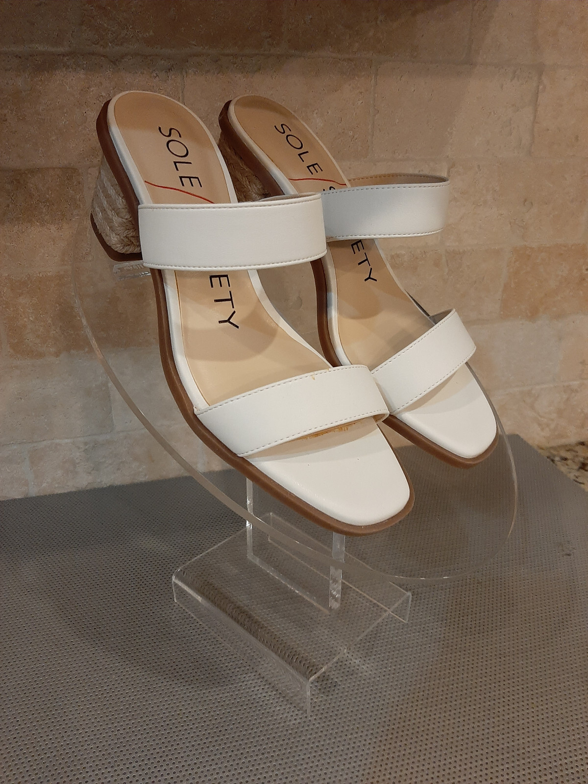 Vintage Two Acrylic Lucite Store Shoe Displays Stands (from SteinMart Store)