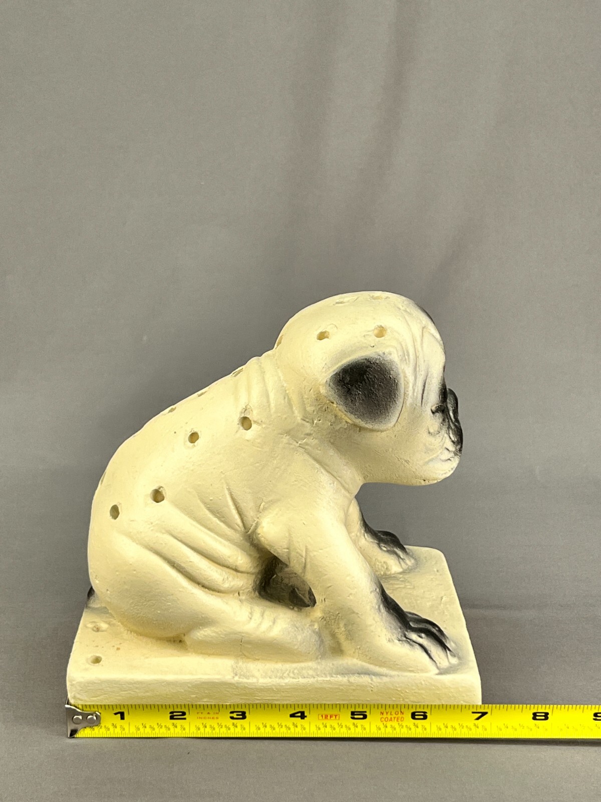Vintage Morses Pure Pops Bulldog Chalkware 7″ Candy Store Countertop Display (B)