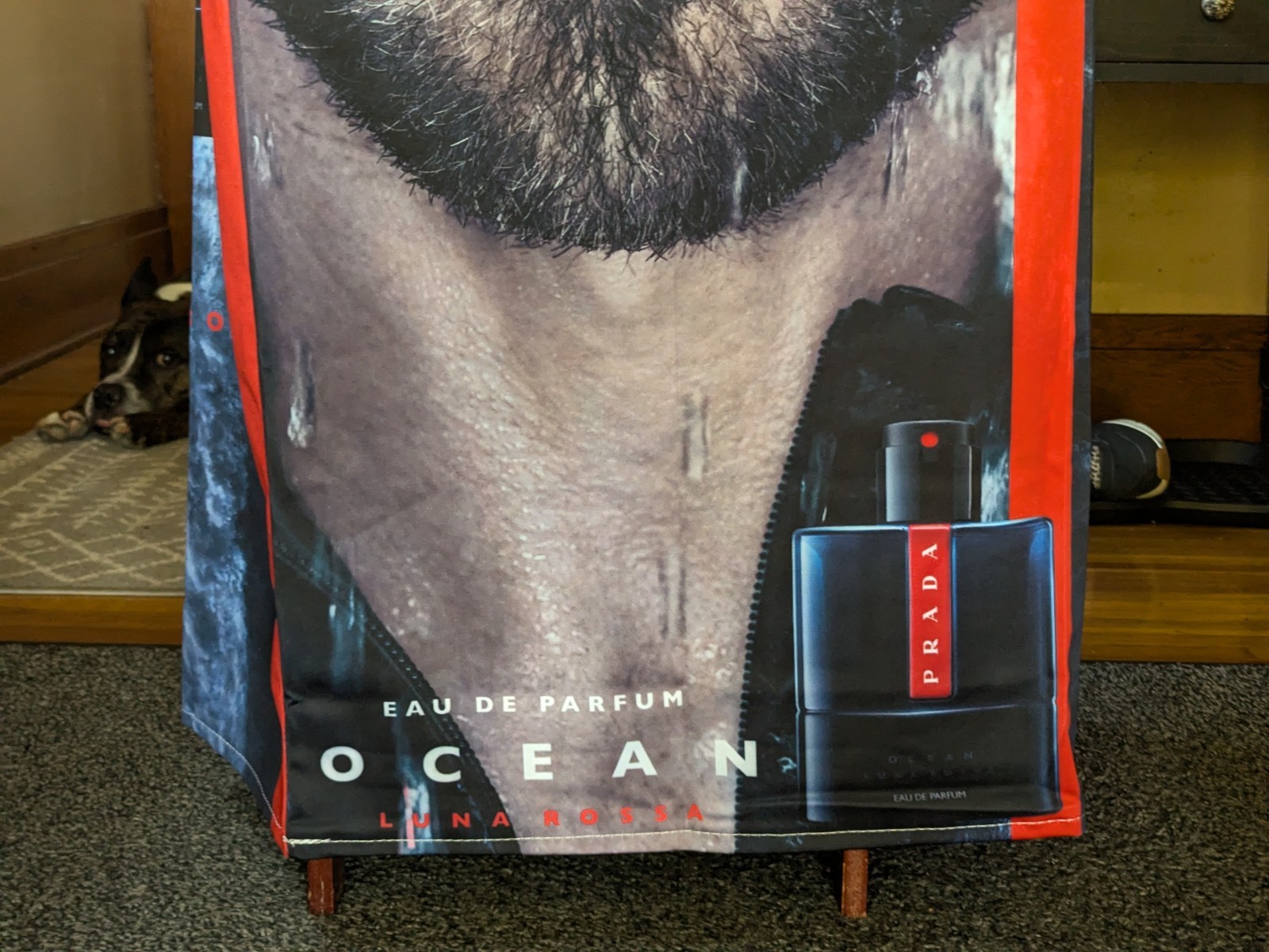 Prada Luna Rossa Ocean Eau De Parfum 3D Retail Display Promo Cloth 18″x18″x42″