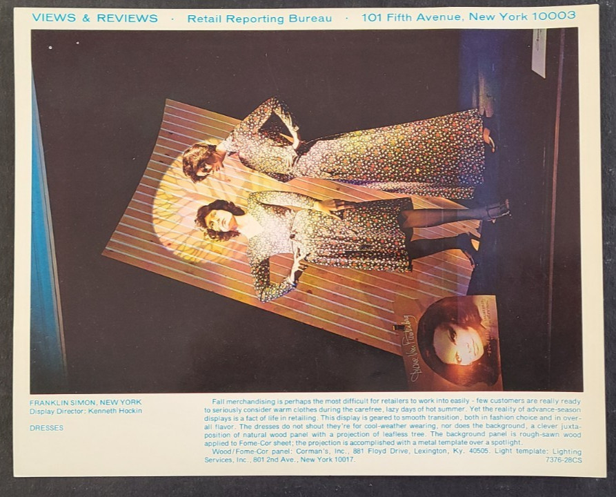 1976 FRANKLIN SIMON, NY WINDOW DISPLAY PHOTO PRINT FEEL LIKE A WOMAN
