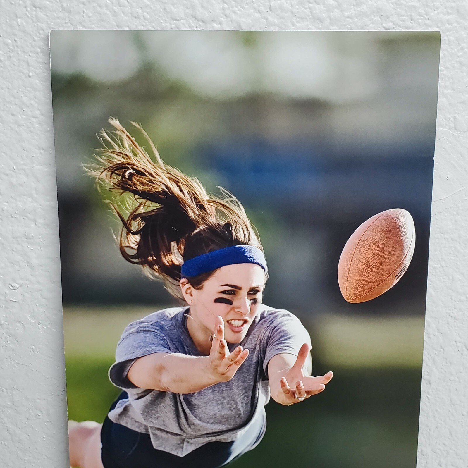 Canon Rebel XSi Camera Lens Store Dealer Display Sign Advertising Woman Football