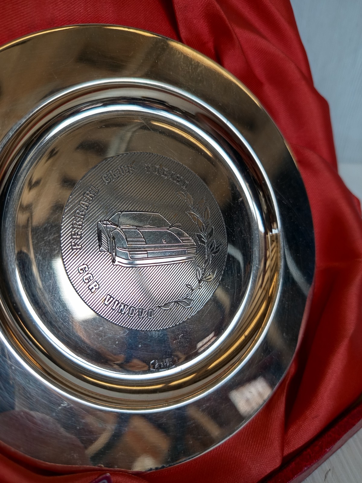 original plate plate 1995 Ferrari club Turin city gathering Vinovo