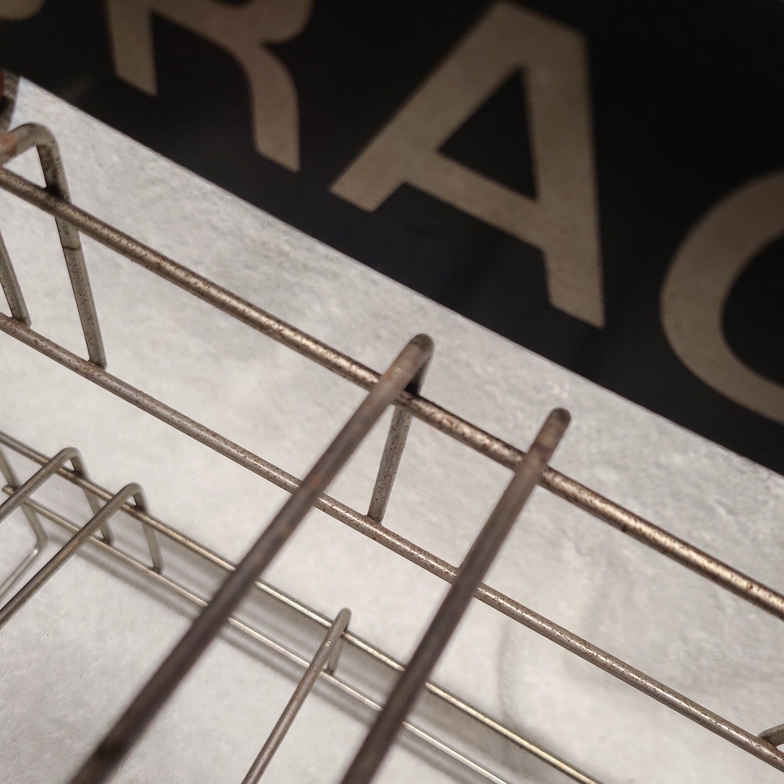 Vintage Countertop Pegboard Duracell Battery Advertising Wire Store Display Rack