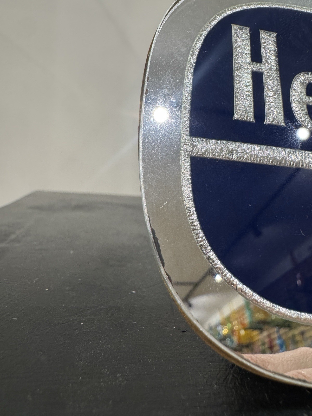Heisey Display Sign Mirror Dealer