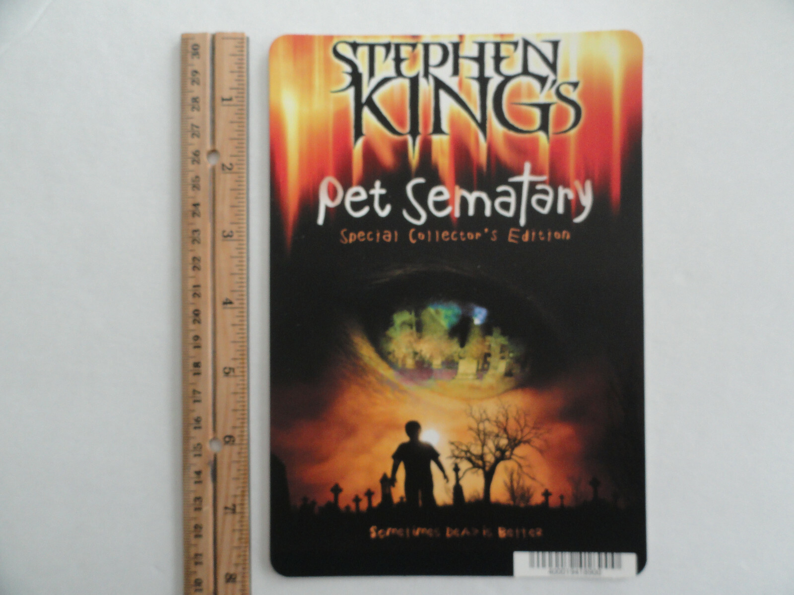PET SEMATARY – STEPHEN KING – BLOCKBUSTER VIDEO BACKER CARD 5″X8″ – NO MOVIE