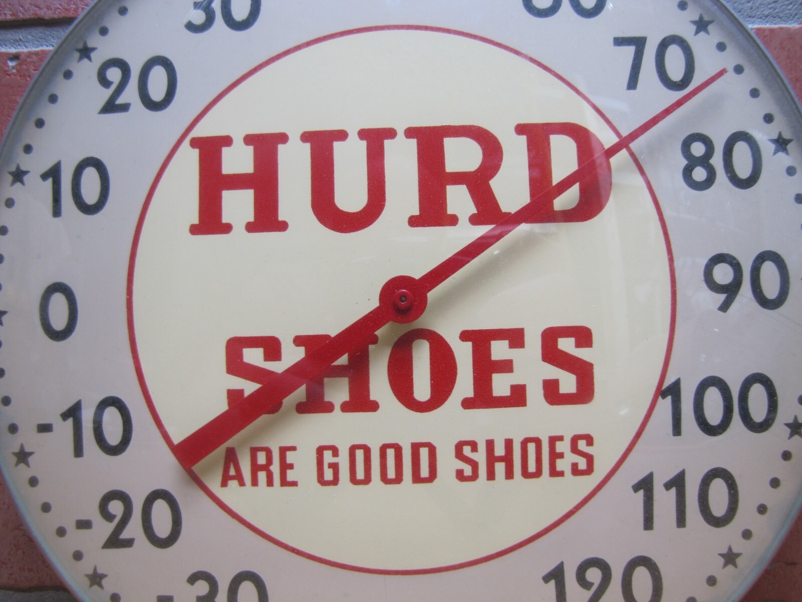 HURD SHOES ARE GOOD SHOES Orig Old Store Display Advertising Thermometer Sign Ad
