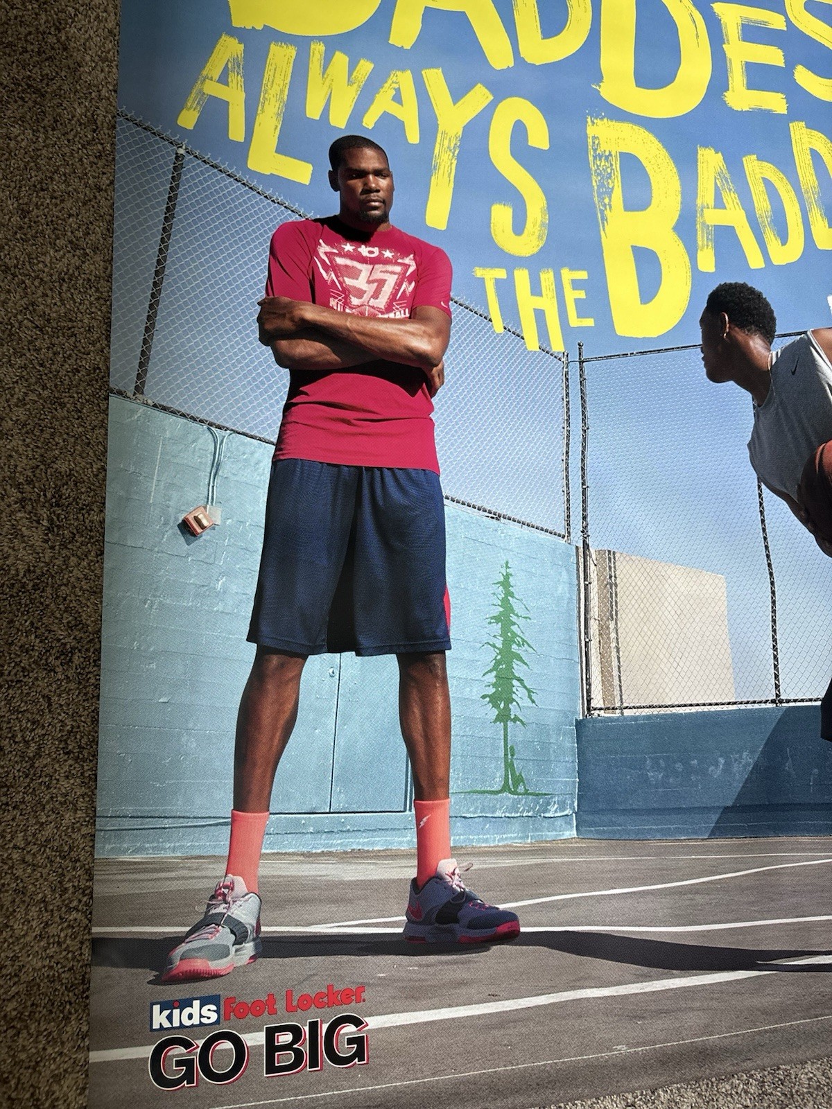 NIKE 2014 KEVIN DURANT KD 7 PROMO FOOTLOCKER STORE DISPLAY POSTER SIGN BANNER