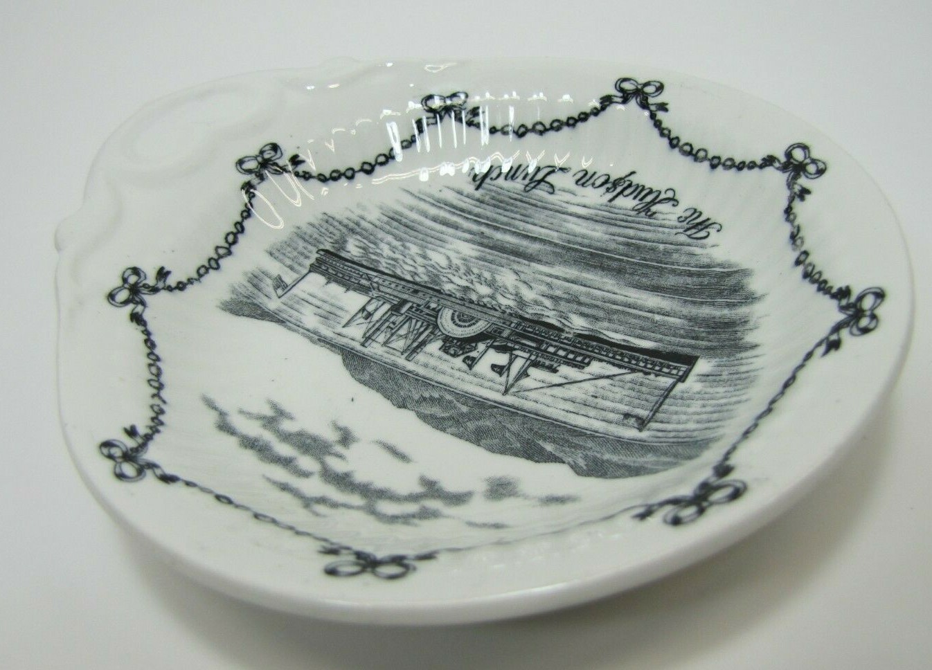 THE HUDSON LUNCH Antique Restaurantware Condiment Dish Bowl Steamboat River