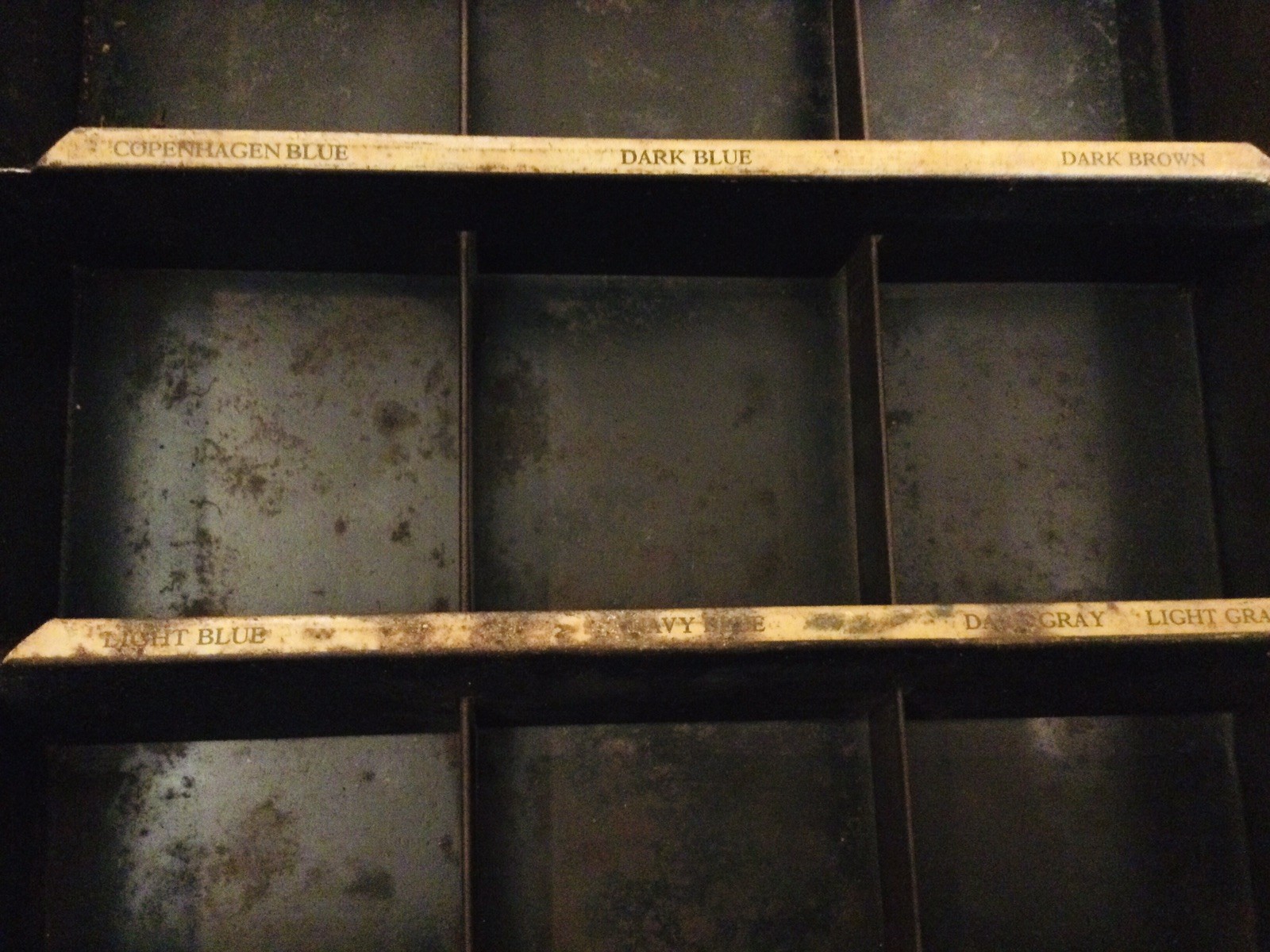ANTIQUE c.1920 ADVERTISING GENERAL STORE DISPLAY CABINET “NEVER SAY DYE SAY RIT”