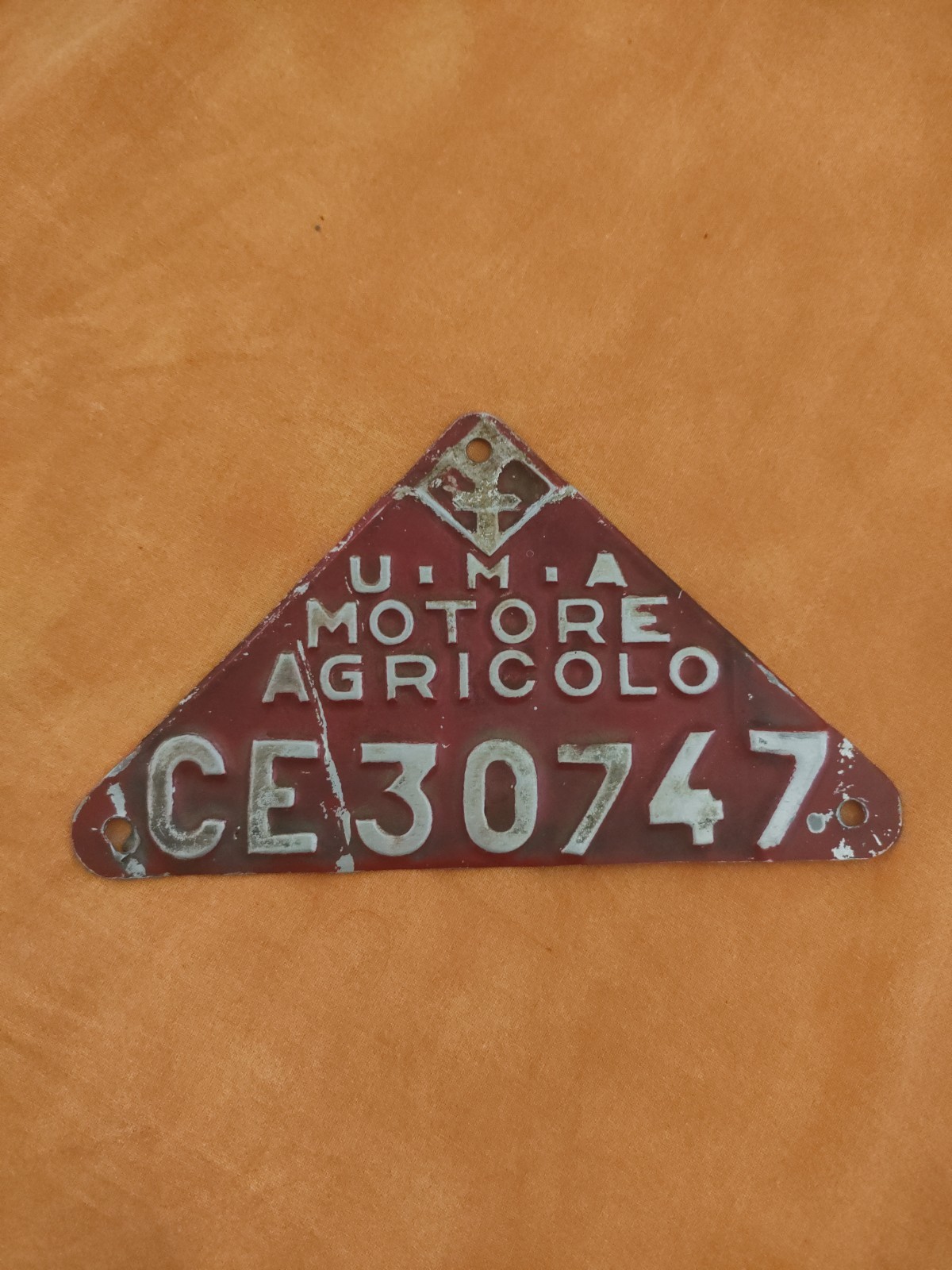 Original Vintage U.M.A. Agricultural Engine License Plate