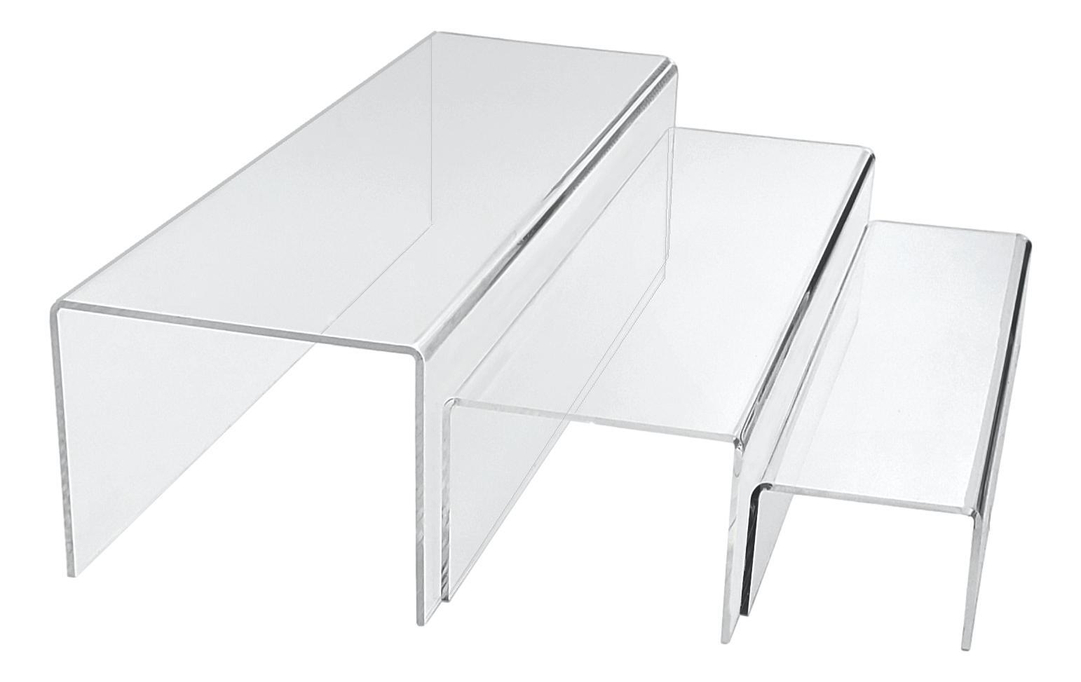 T’z Tagz Acrylic Step Display Stand Nesting Bar Style Riser Variation Set