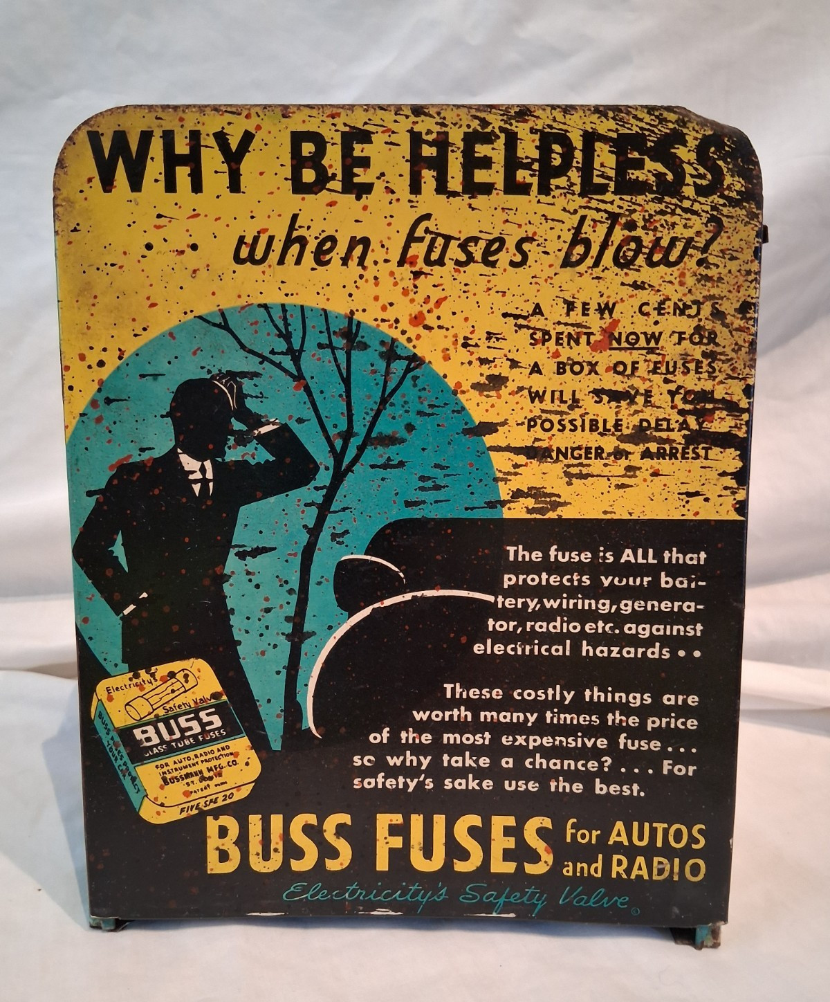 Buss Glass Tube Fuses Advertising Metal Store Display See Photos & Description