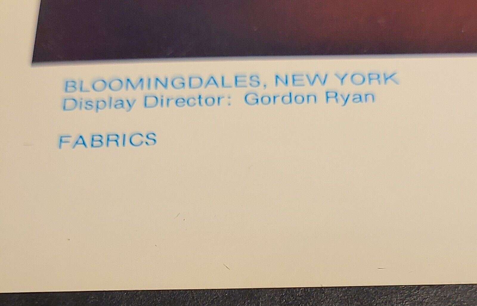 1970’s BLOOMINGDALES STORE WINDOW DISPLAY PHOTOGRAPH PRINT FABRICS GIANT HANDS