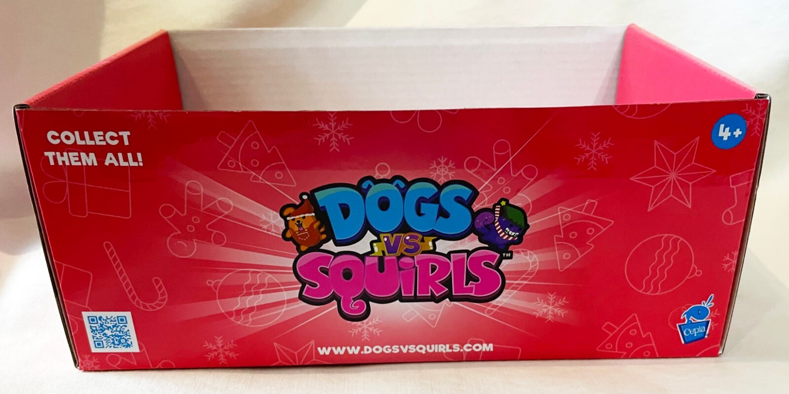 Dogs Vs Squirls Holiday Series 2023 Store Display Box Christmas 8.5×3.5×6″