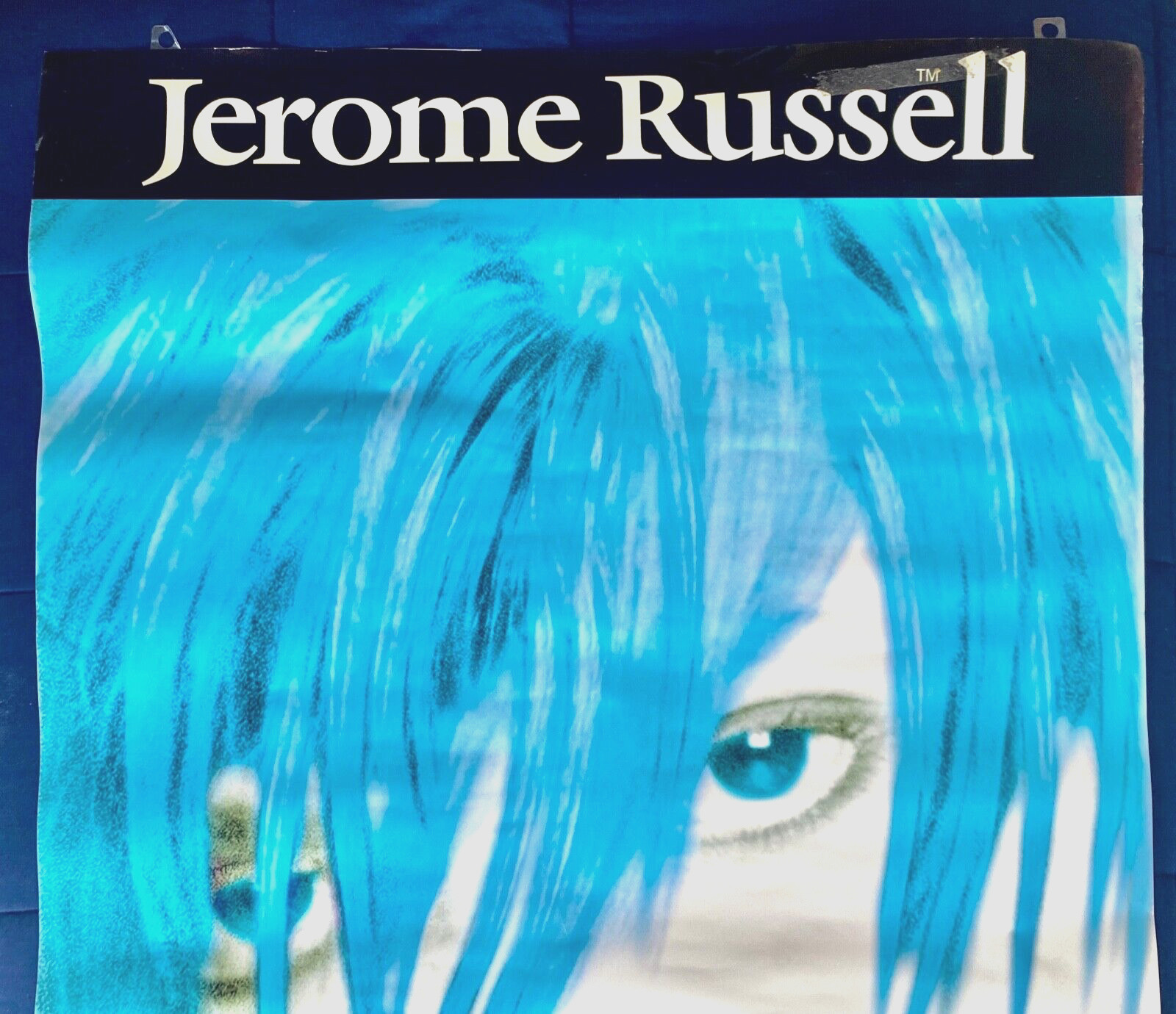 Vintage Jerome Russell B Wild Blue Hair Color Promo Retail Display Poster Sign
