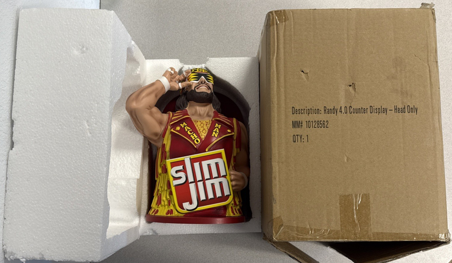 2025 Slim Jim Macho Man Randy Savage Collector Series Display Holder w/box WWE