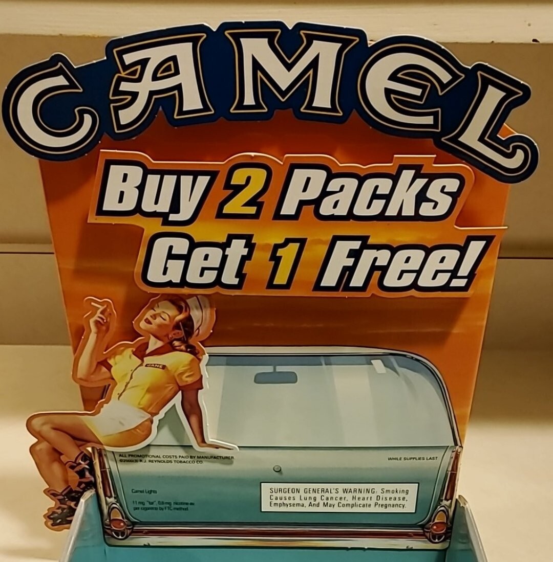 RARE Vintage Camel Cigarette Light Up Store Display Tobacco Advertising TESTED!!