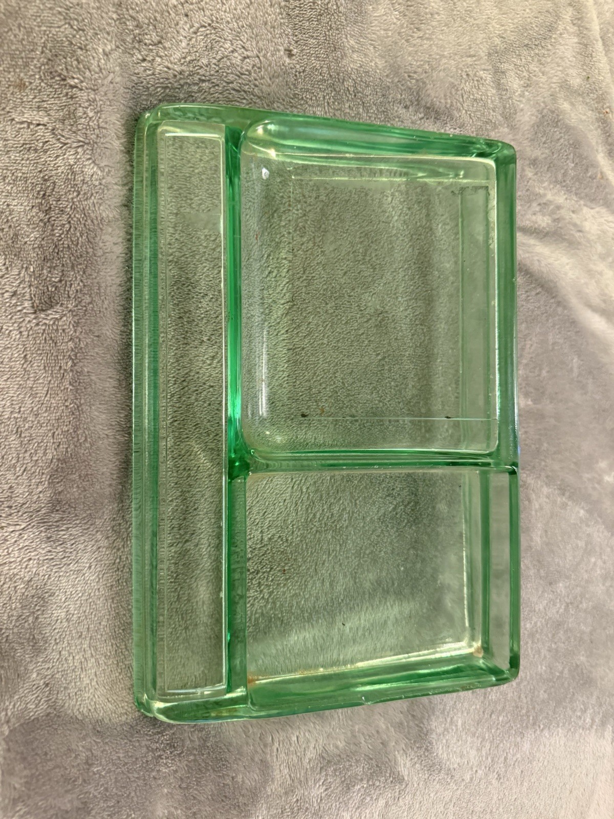 Clarks Teaberry Gum Display Tray Uranium Glass