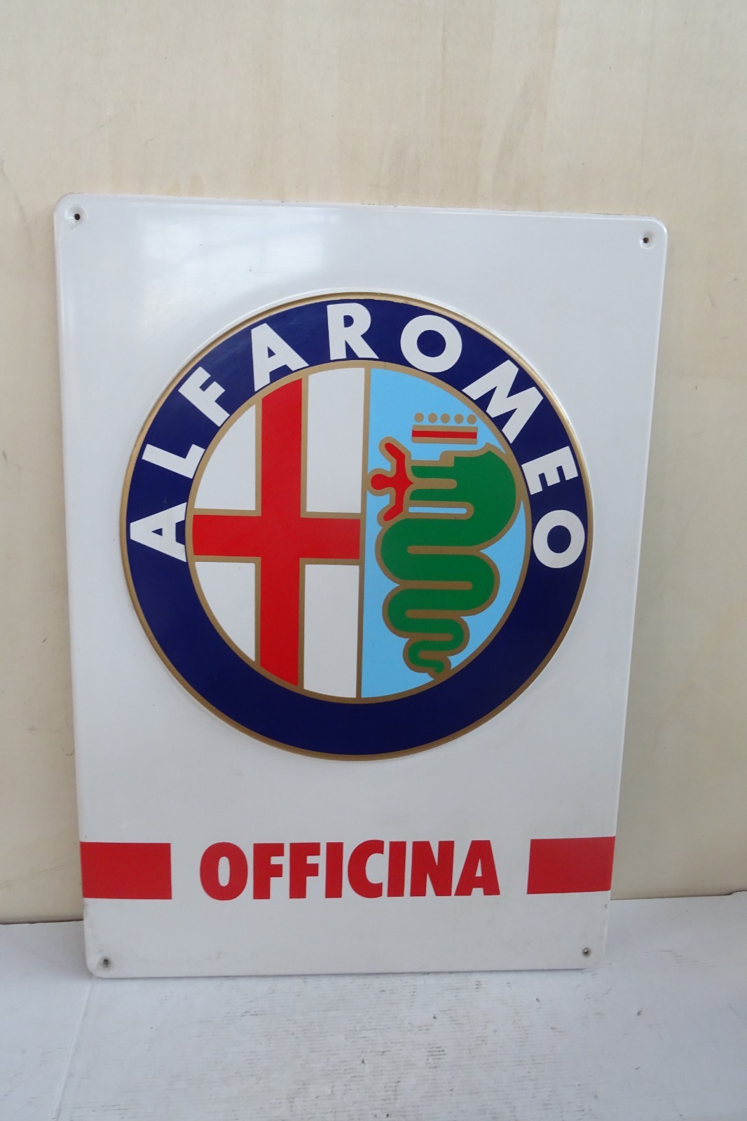 Alfa Romeo original workshop plastic sign Alfa 75 155 Q4