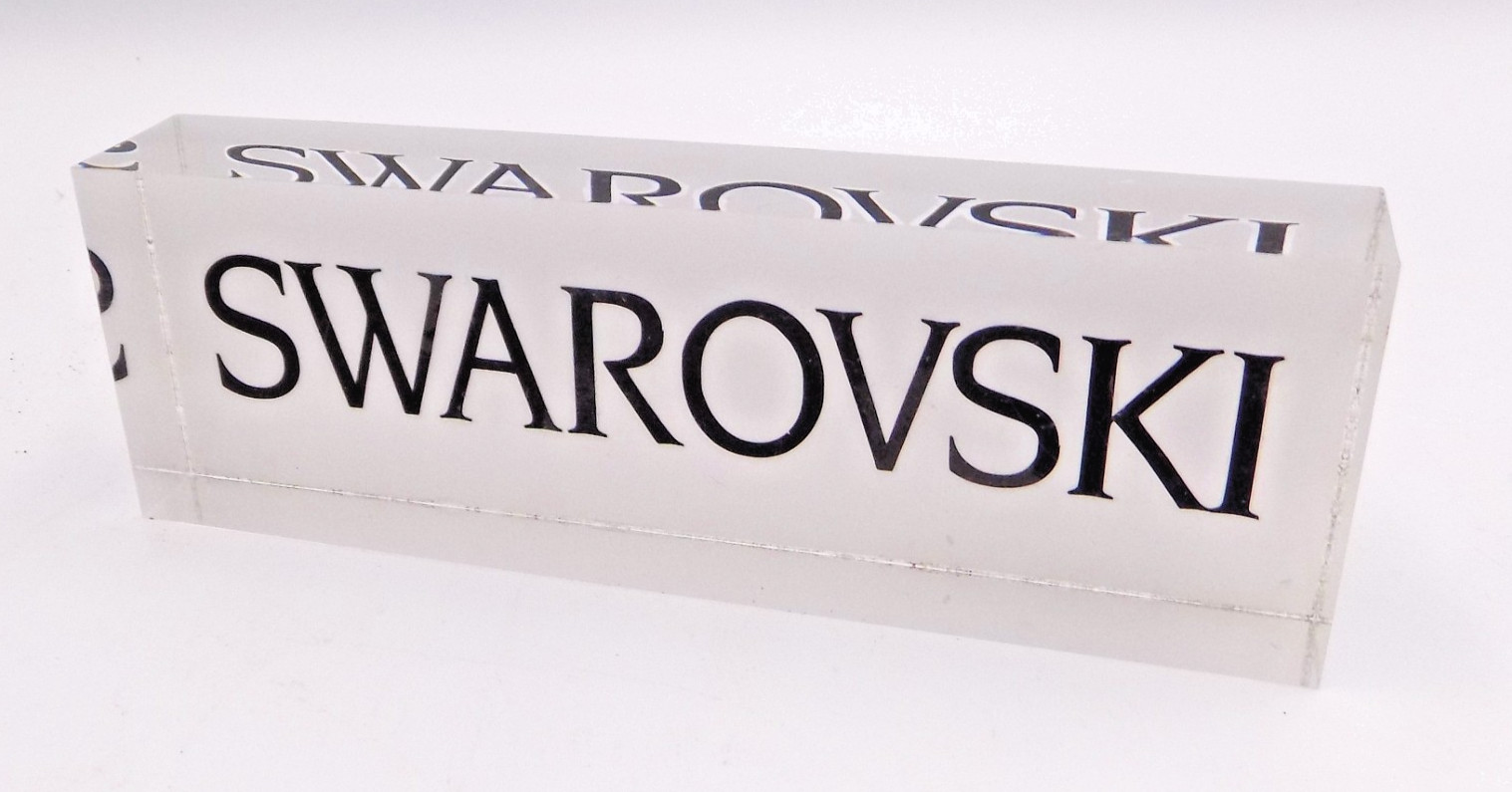 Swarovski Solid Acrylic Block Counter Top Store Display