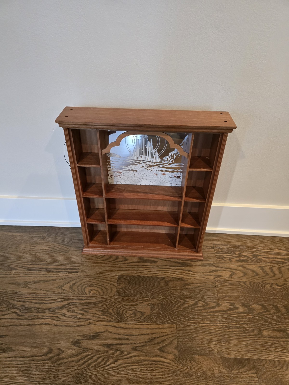 Vintage Franklin Mint Wizard of Oz Wooden Hanging Figurine Display Cabinet ONLY