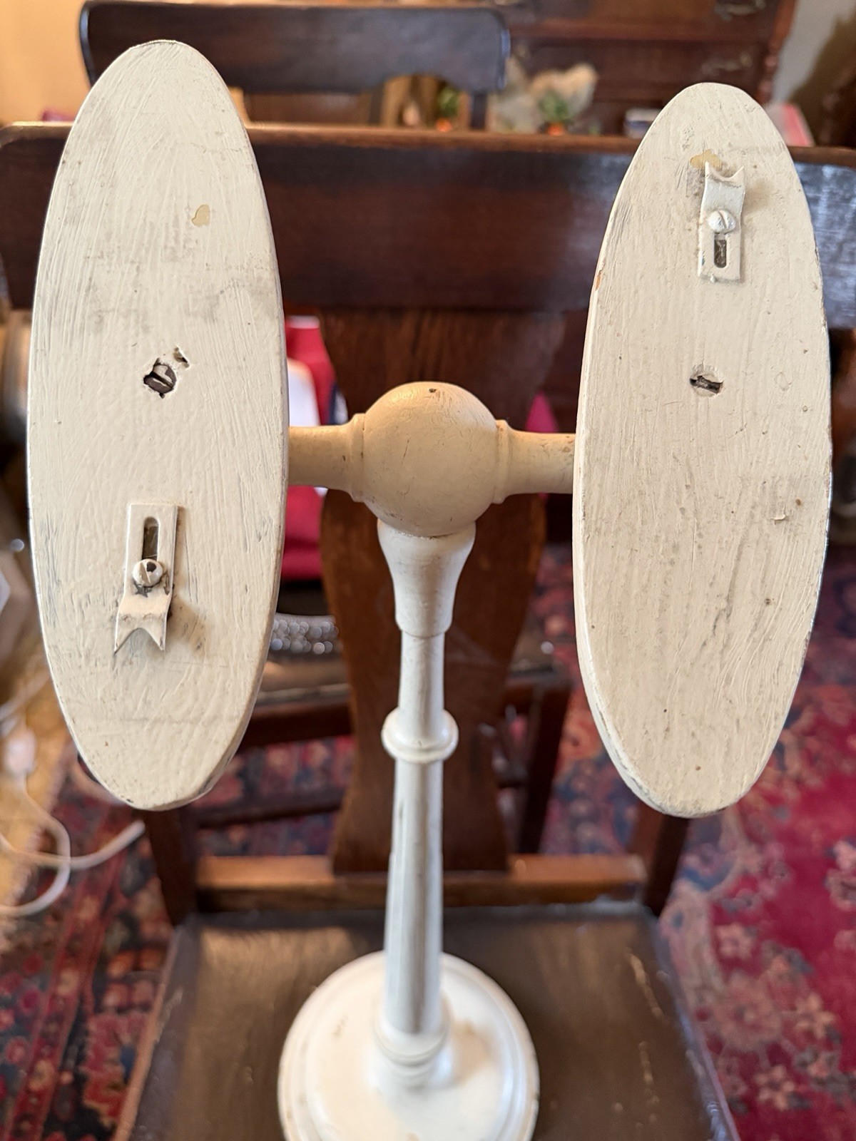 Vintage Shoe Stand Display Antique Store Victorian Boots 1910s 1920s Painted
